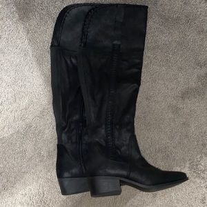 Suede knee high boots